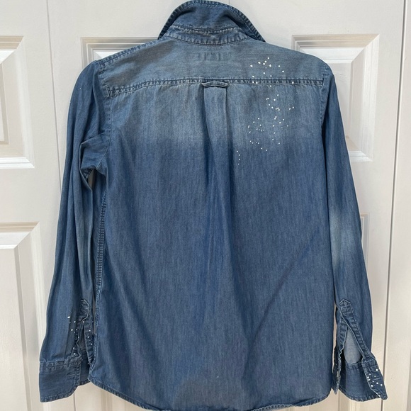 Banana Republic Denim Pain Splatter Button Down - Picture 3 of 6